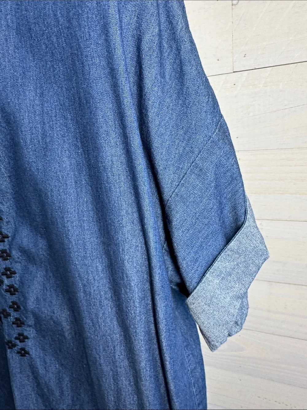 Old Navy Navy Blue Embroidered Dress. Sz. L - Picture 3 of 6